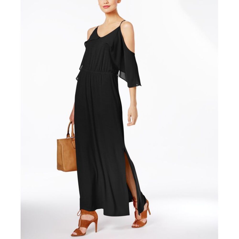 NY Collection Cold Shoulder Maxi Dress